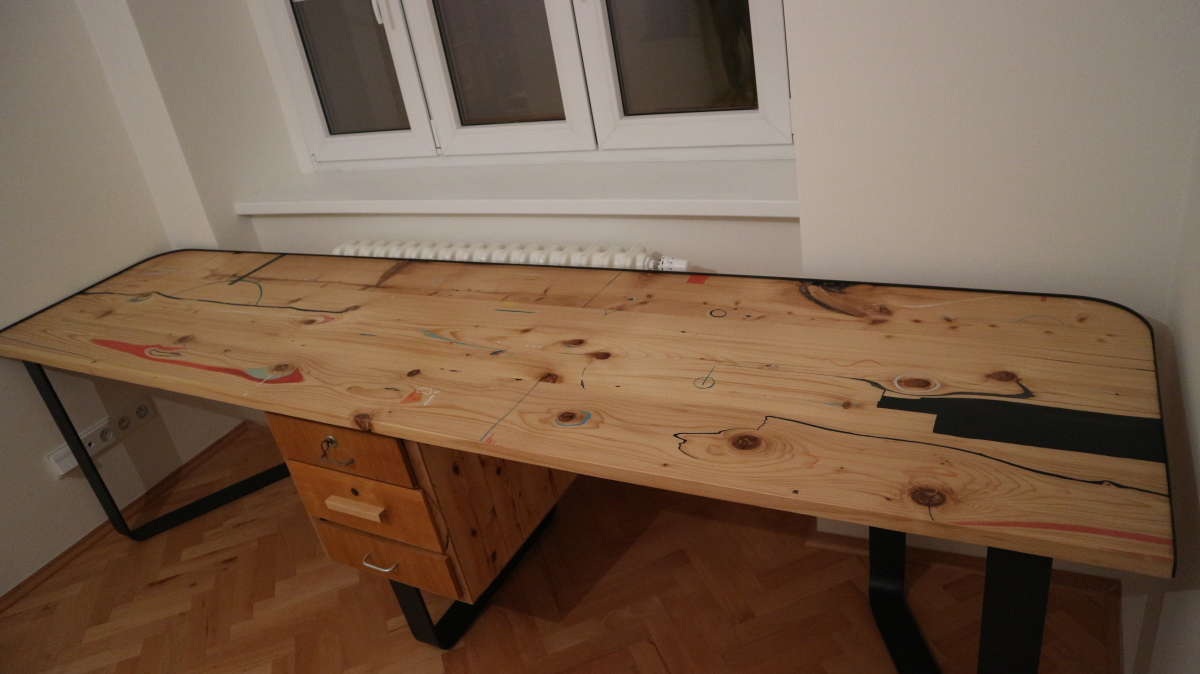 dining table recycled wood woodcock